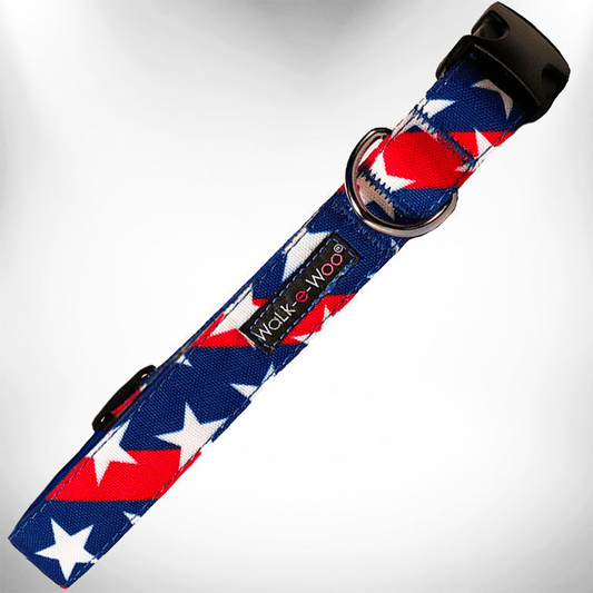 Patriotic Stars & Stripes Dog Collar